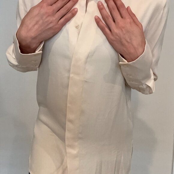 MANGO oversized satin shirt, size XS - Picture 4 of 9